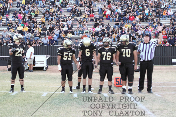 Team Captains Ready To Come Out For The Coin Toss