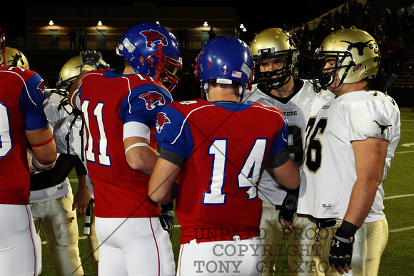 Captains Shaking Hands Before The Coin Toss