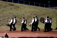 Drum Line Getting Ready For Halftime Show