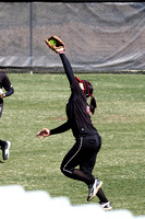 Olive Naotala Catching A Pop-Fly In Shallow Left Field