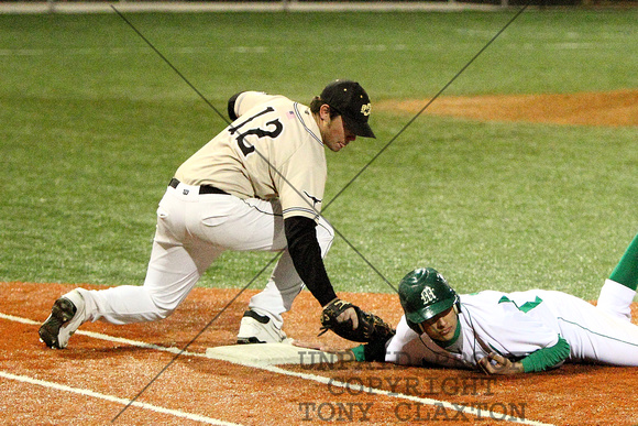 Garrett Trying To Tag Out A Runner At First