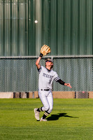 Isaiah Ontiveros Catching A Pop Fly In Center Field