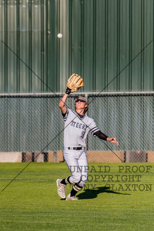 Isaiah Ontiveros Catching A Pop Fly In Center Field