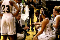 Coach Mike Warren Talking To His Team During A Time Out