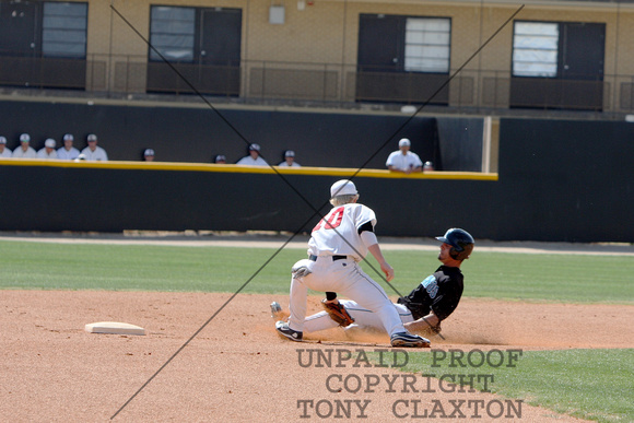 Bryan Johns Tagging Out The Base Runner
