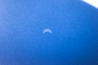 Solar Eclipse Using Pinhole In Foil On Printer Paper