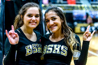 BSHS Cheer at Greenwood Volleyball Game, 10/3/2017