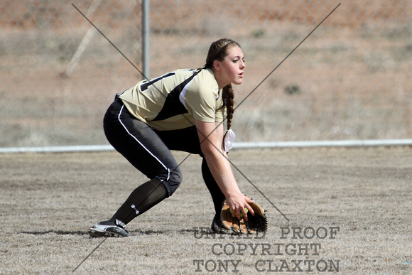 Haley Fielding A Hit In Center Field