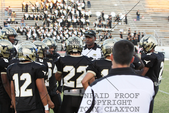 Coach Woodard Talking To The Speacial Team Before The Kickoff