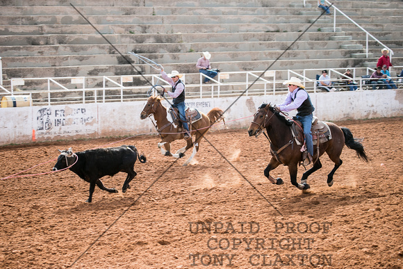 Stetson Gorman And Chance Taylor Competing In Team Roping
