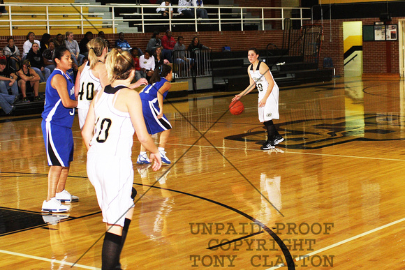 Valerie Bringing The Ball Up The Floor With Cerbi and Linzee Waiting