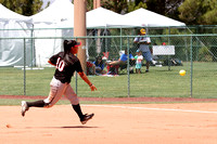 Faith Koria Tossing The Ball To First For An Out