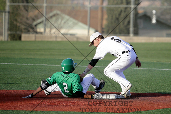 Brett Brorman Tagging The Runner Out At Second