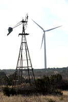 Windmill and Wind Turbine Found South of Big Spring, TX on Highway 87