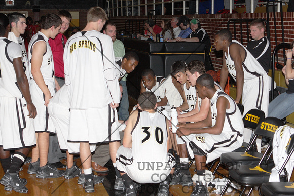 Team Huddle During A Time Out