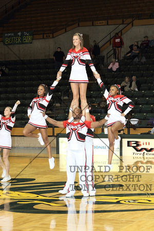 Cheerleaders Doing A Pyramid