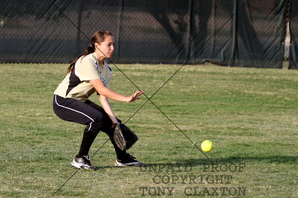 Ayanna Fielding A Grounder In Left Field