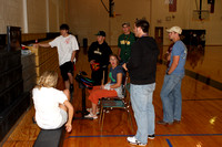 Group Playing Rock Band In The Gym