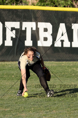 Haley Fielding A Grounder In Center Field