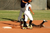 Valerie Sliding Safely Into Second With A Stolen Base