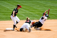 Olga Yakovleva Tagging The Base Runner Out At Second