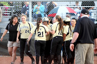 The Lady Steers Congratulating Jillian For Her Home Run
