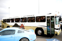 Bus Leaving The Parking Lot
