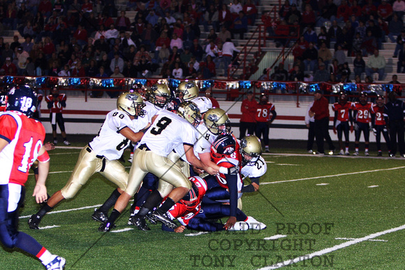 Steers Gang Tackling The Plainview Ball Carrier
