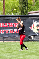 Lani Munoz Catching A Fly Ball In Center Field
