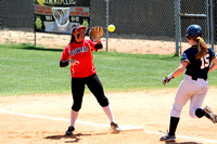 Faith Koria Catching A Throw At First For An Out