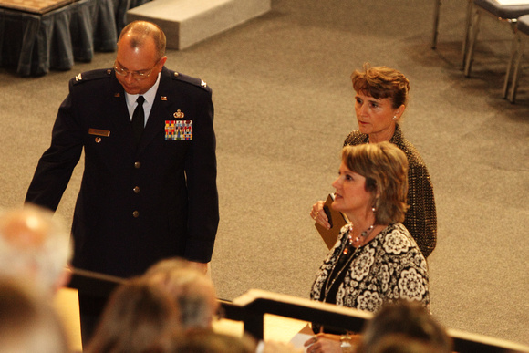Colonel David Rearick And Dr. Cheryl Sparks Before The Ceremony