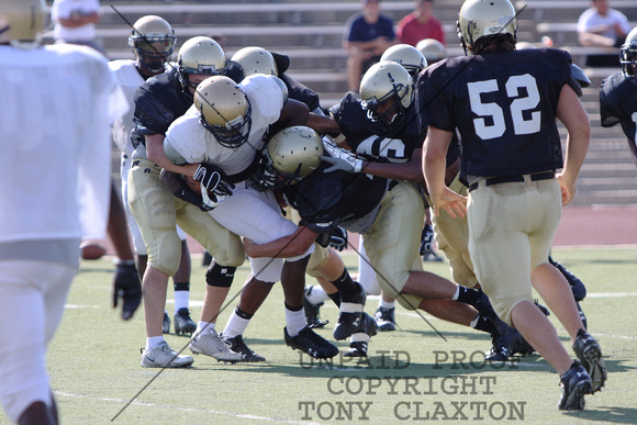 Steers Gang Tackling The Ball Carrier