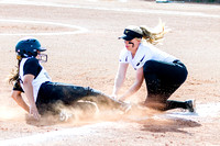 Makenzie Roberts Tagging The Runner At Third