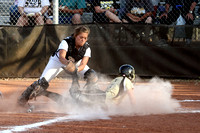 Ambra Sliding Safely Into Home On The Suicide Squeeze Play