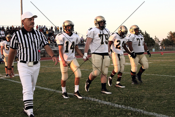 Team Captains Going Out For The Coin Toss