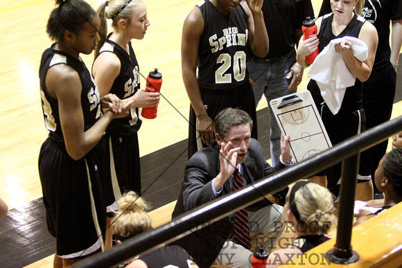 Coach Mike Warren Talking During A Time Out