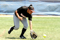 Micherie Koria Fielding A Ball In Left Field