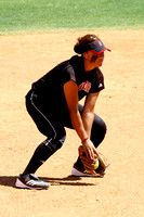 Olive Naotala Fielding A Grounder At Shortstop