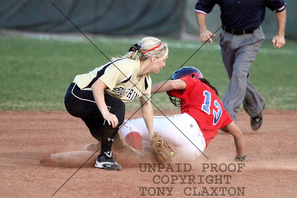 Ambra Tagging A Runner Out At Second