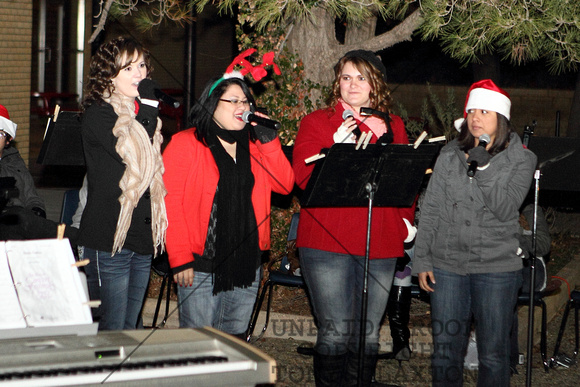 Choir Members Singing Christmas Carols