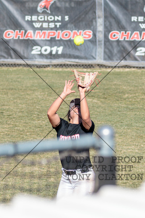 Alyssa Olivas Catching For An Out