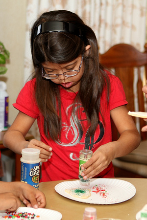 Julian And Kolbie Decorating Cookies