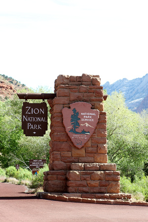 Entrance To Zion National Park