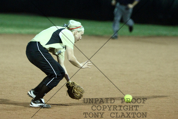 Ambra Fielding A Ground Ball At Shortstop