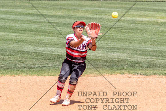 Addison Marquez Catching A Line Drive At Second