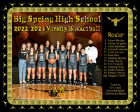 BSHS Women's Basketball Team and Individual Photos, 11/27/2022