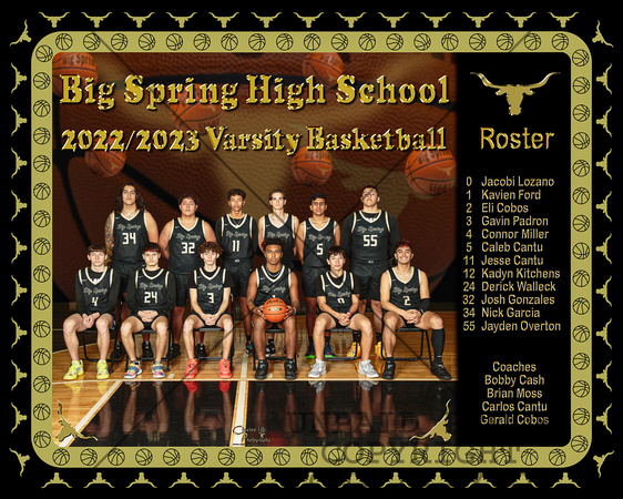 2022/2023 BSHS Varsity Basketball Team - 8x10