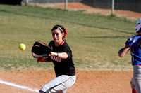 Mallory Mitchiner Catching A Throw At First For An Out