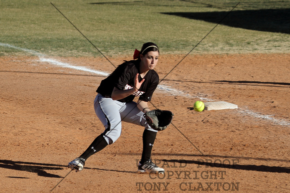 Mallory Mitchiner Fielding A Grounder At First