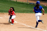 Jillian Navarrete Catching The Throw At First For An Out